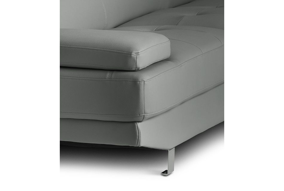 Zane Dark Gray Micro Right Chaise Sectional